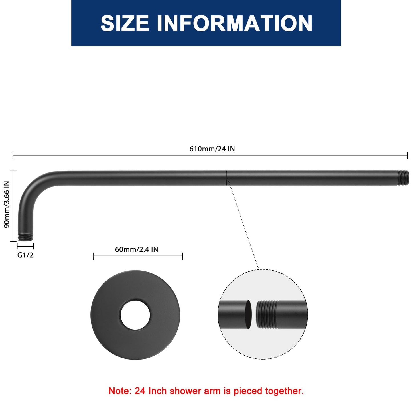 The Schwisteen Shower Extender Arm (3 Available Sizes)