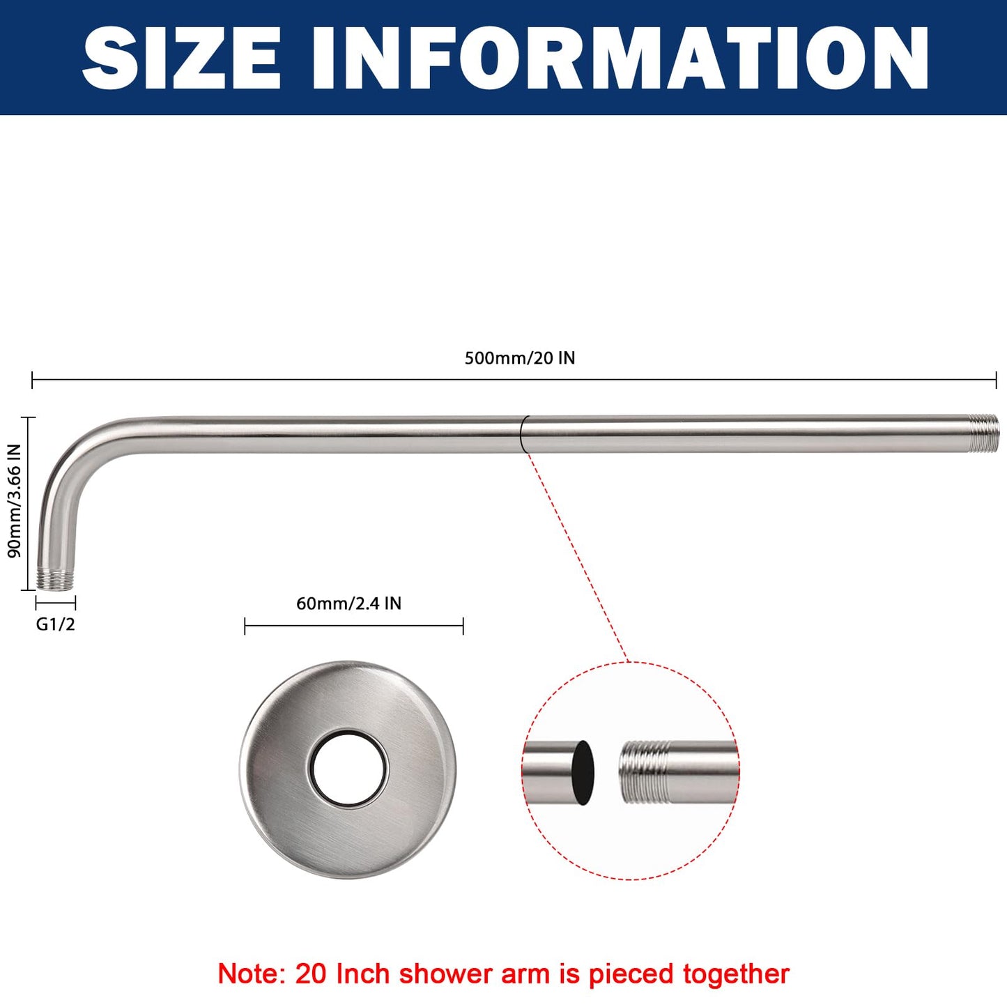 The Schwisteen Shower Extender Arm (3 Available Sizes)