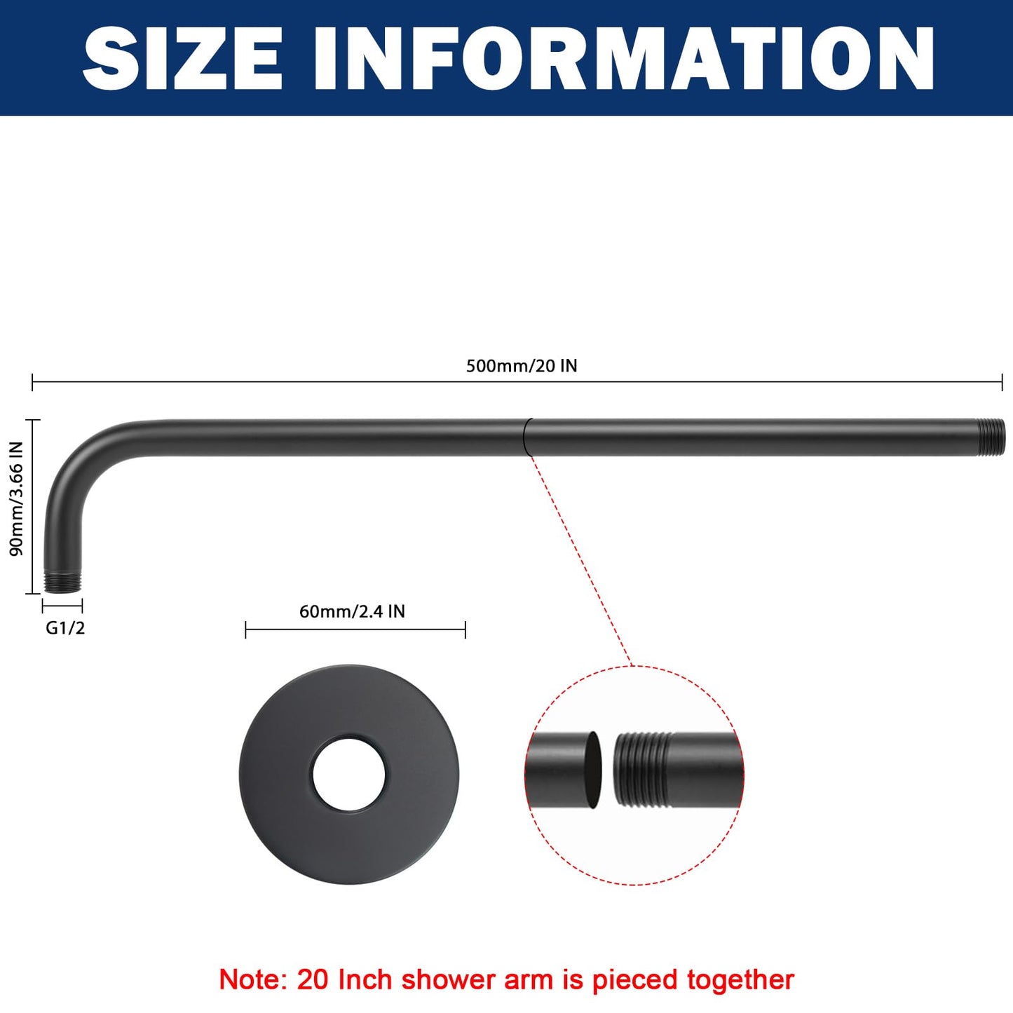 The Schwisteen Shower Extender Arm (3 Available Sizes)