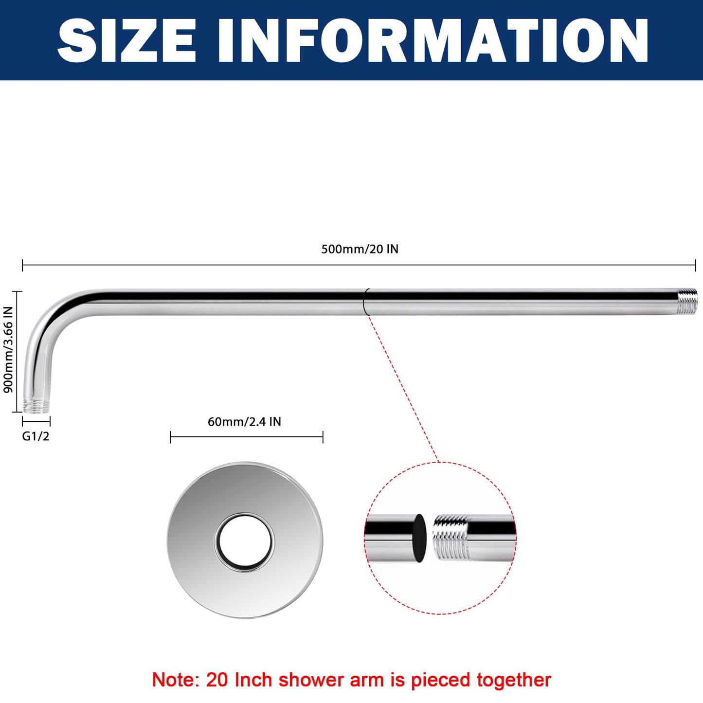The Schwisteen Shower Extender Arm (3 Available Sizes)