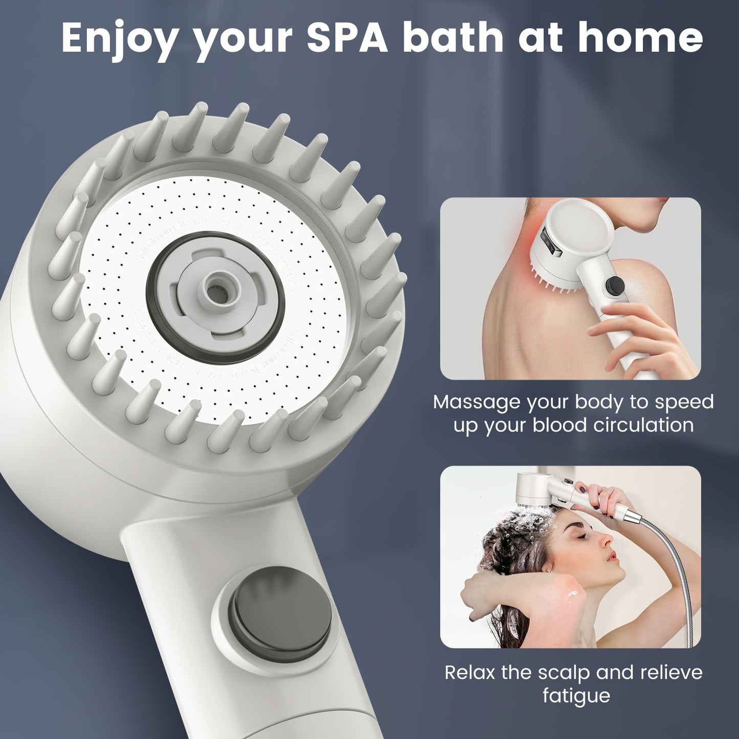 Schwisteen 2 Filtered Massaging Shower Head (Upgraded)