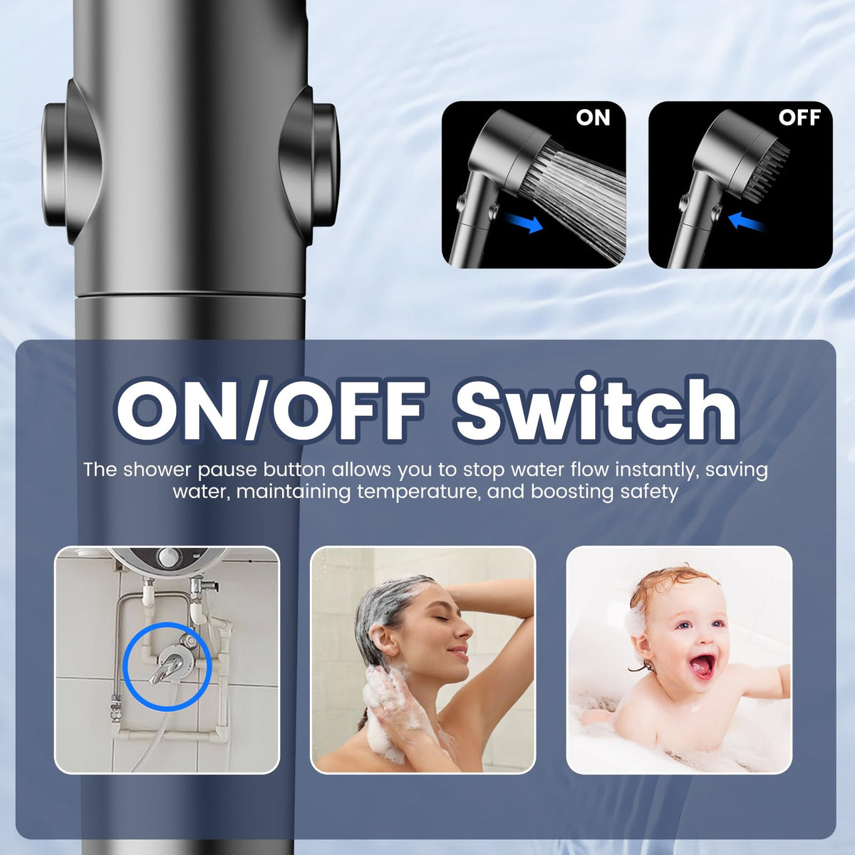 Schwisteen 2 Filtered Massaging Shower Head (Upgraded)