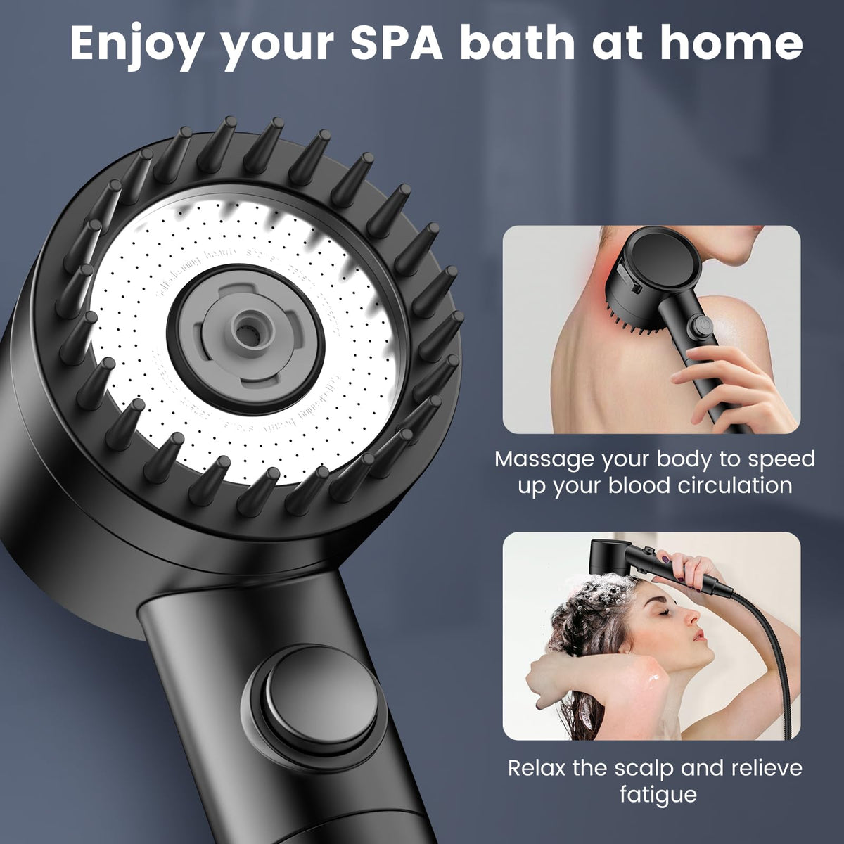 Schwisteen 2 Filtered Massaging Shower Head (Upgraded)