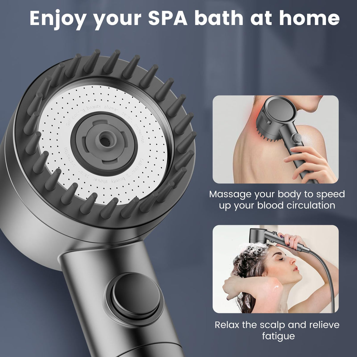 Schwisteen 2 Filtered Massaging Shower Head (Upgraded)