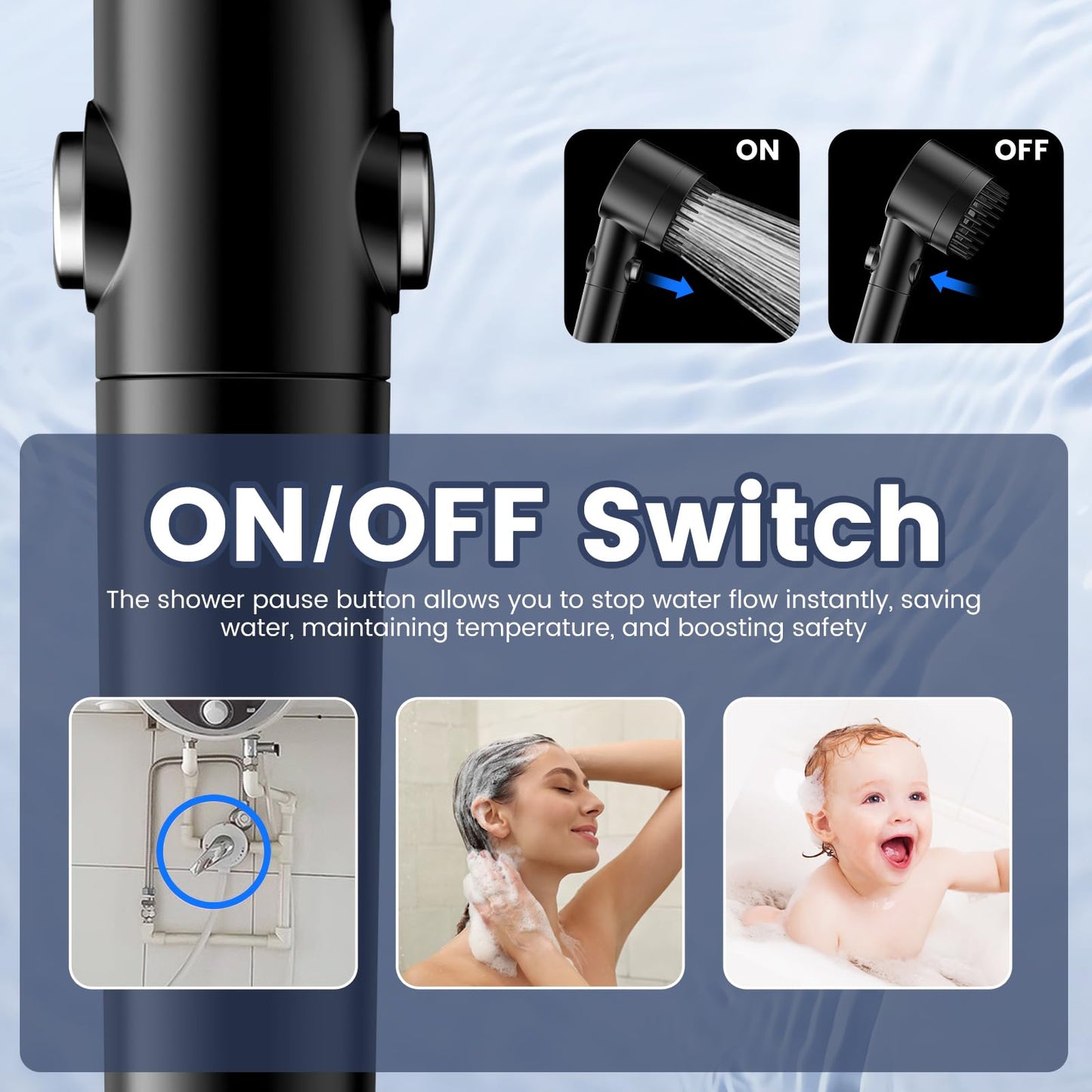 Schwisteen 2 Filtered Massaging Shower Head (Upgraded)